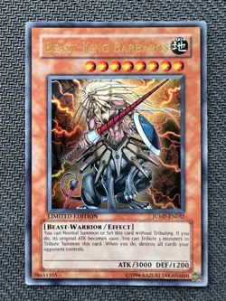 Yugioh Beast King Barbaros Limited Edition Ultra Rare JUMP-EN032 MP/LP - Image 1