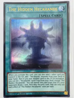 Yu-Gi-Oh! TCG The Hidden Hecahands Ultra Rare 1st Edition NM - Image 1
