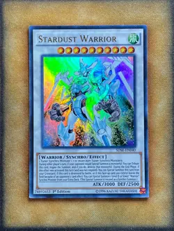 Yugioh Stardust Warrior SDSE-EN040 Ultra Rare 1st Ed LP - Image 1