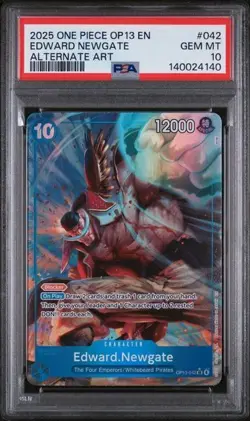 2025 ONE PIECE OP13-CARRYING ON HIS WILL #042 EDWARD NEWGATE ALTERNATE PSA 10 - Image 1