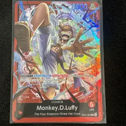 Monkey.D.Luffy ST21-001 - One Piece TCG Starter Deck EX: Gear 5 Foil NM Leader - Image 1