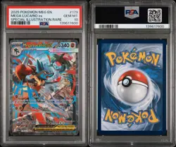 Pokemon TCG Mega Lucario EX Card 179/132 Mega Evolutions English Edition PSA 10 - Image 3