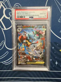 Pokemon TCG Mega Lucario EX Card 179/132 Mega Evolutions English Edition PSA 10 - Image 4