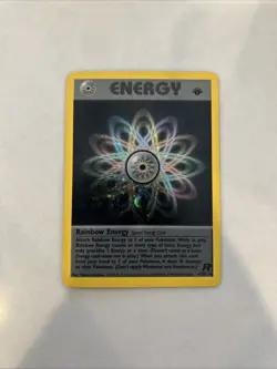 Pokemon TCG Rainbow Energy 1st Edition Holo Card #17/82 Swirl - Image 1