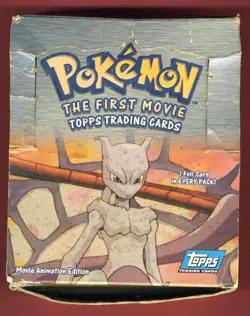 POKEMON CARDS, THE FIRST MOVIE, 17 SEALED PACKS, & ORIGINAL BOX + EXTRAS - Image 1