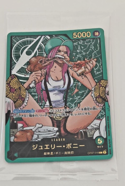Jewelry Bonney OP07-019 L Promo Gold Text Lecafig WEEKLY Jump ONE PIECE Card - Image 1