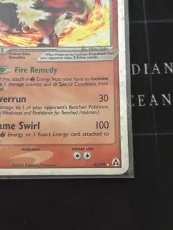 2006 Pokemon card Arcanine ex 83/92 ultra Holo Rare Ex Legend Maker - Image 3