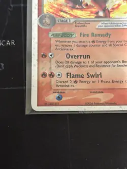 2006 Pokemon card Arcanine ex 83/92 ultra Holo Rare Ex Legend Maker - Image 4
