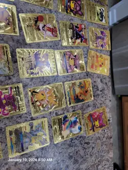 HUGE LOT 101 Metal Gold Foil Pokemon Cards - Image 2