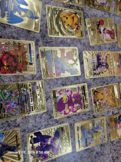 HUGE LOT 101 Metal Gold Foil Pokemon Cards - Image 3