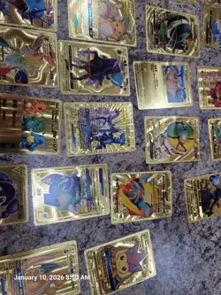 HUGE LOT 101 Metal Gold Foil Pokemon Cards - Image 5