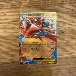 Mega Lucario EX 077/132 Mega Evolution Holo Pokemon Card NM Pack Fresh - Image 1