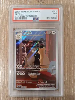 Pokemon Persian TCG Card 078/064 Shrouded Fable Illustration, Rare, PSA 9 Mint - Image 1