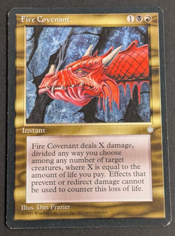MTG Card - 1x Fire Covenant - Ice Age - LP - Vintage - Magic The Gathering 1995 - Image 1