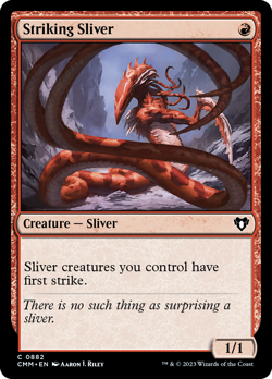 Striking Sliver Commander Masters HEAVILY PLD Creature Common MTG CARD ABUGames - Image 1