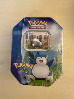 Pokemon Go Snorlax Tin Trading Card Game New & Factory Sealed - Image 1