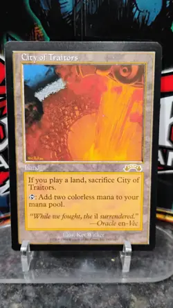 CITY OF TRAITORS Land 1998 MTG Magic Gathering 143/143 Collector Trading Card - Image 1