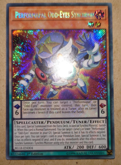 BLLR-EN004 PERFORMAPAL ODD-EYES SYNCHRON SECRET RARE 1ST EDITION YuGiOh CARD - Image 1