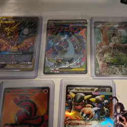 Mega Charizard X EX + Moltres Zapdos Articuno tag,Meowth LOT X5 cards - Image 1