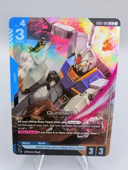 Gundam Card Game GD01-001 LR Gundam RX-78-2 - Image 1