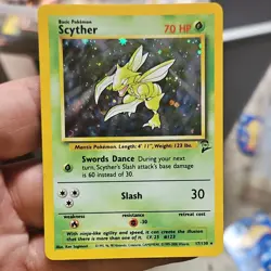 Pokemon Base Set 2 Scyther Holo Rare Card 017/130 70 HP English 1999 - Image 1