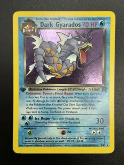 DARK GYARADOS Pokemon Card - WOTC - 1st Edition - Team Rocket - 8/82 HOLO NM (C) - Image 4