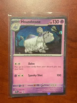 Houndstone SVP 042 Scarlet & Violet Black Star Promo Holo Pokemon Card - Image 1