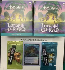 2 Magic The Gathering Lorwyn Eclipsed Prerelease MTG kits Box LOT + PROMO Packs - Image 1