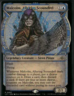 NM 293 Malcolm, Alluring Scoundrel (Showcase) The Lost Caverns of Ixalan - Image 1