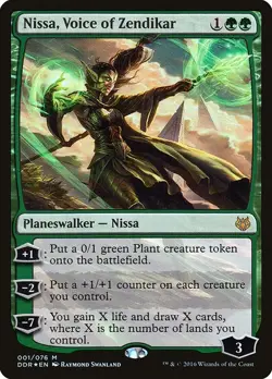 NISSA, VOICE OF ZENDIKAR (DDR) (FOIL) Duel Decks: Nissa vs. Ob Nixilis - MTG -NM - Image 1