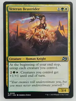 Magic The Gathering - 0226 Veteran Beastrider - Uncommon - Aetherdrift - Image 1