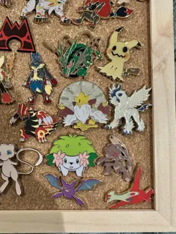 Lot of 47 DIFFERENT OFFICIAL POKEMON enamel pins 2014-2019 w CORKBOARD AND BACKS - Image 4