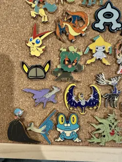 Lot of 47 DIFFERENT OFFICIAL POKEMON enamel pins 2014-2019 w CORKBOARD AND BACKS - Image 5