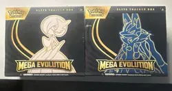 Pokemon TCG Mega Evolutions Elite Trainer Boxes Set of 2 Gardevoir & Lucario ETB - Image 1