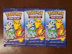 Lot of 3 Sealed Pokemon 25th Anniversary 2021 McDonalds Promo Packs (Pokemon TCG - Image 1
