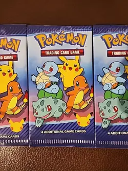 Lot of 3 Sealed Pokemon 25th Anniversary 2021 McDonalds Promo Packs (Pokemon TCG - Image 3