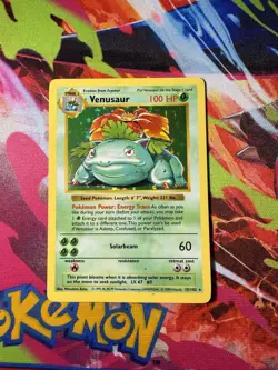 Pokemon 1999 Venusaur #15 Shadowless Holo Base Set NEAR MINT - Image 1