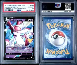 2021 POKEMON SWSH BLACK STAR PROMO CELEBRATIONS COLL #134 DARK SYLVEON V PSA 10 - Image 3
