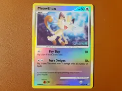 Meowth 106/100 [Platinum] Stamped Reverse Holo Burger King Promo - NM Pokemon - Image 1