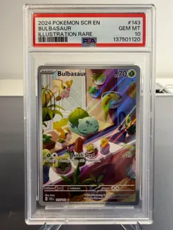 Pokemon TCG PSA 10 GEM MINT Bulbasaur 143/142 Stellar Crown English - Image 1