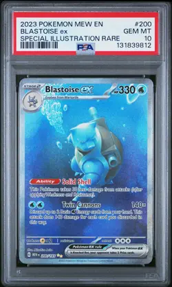 2023 POKEMON MEW EN-151 SPECIAL ILLUSTRATION RARE #200 BLASTOISE EX PSA 10 - Image 1