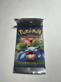 1999 Pokemon Base Set Unlimited Booster Pack Venusaur Sealed 21G - Image 3
