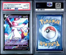 2021 POKEMON SWSH BLACK STAR PROMO CELEBRATIONS COLL #134 DARK SYLVEON V PSA 10 - Image 3
