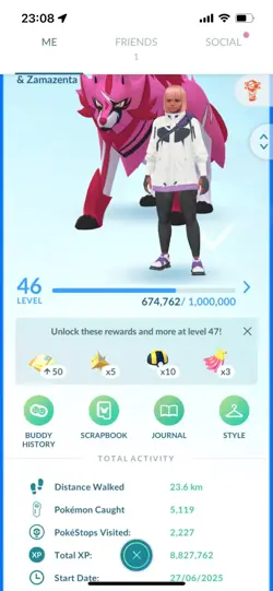 Pokemon Go (Stage 46 ) Shiny Legendary Zamazenta ( 25 Legendarys ) - Image 1