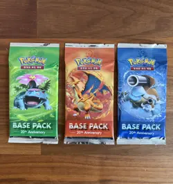 3 x Very Rare 20th Anniversary CP6 Base Pack Korean Pokemon Full Art Set Sealed - Image 1
