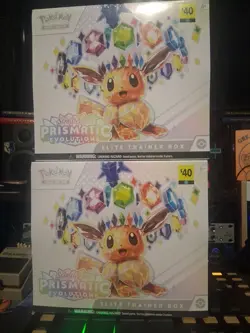 Pokemon TCG Prismatic Evolutions Elite Trainer Box ETB Factory Sealed Lot of 2 - Image 1