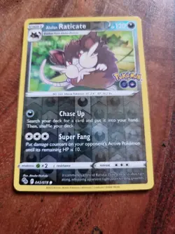 Pokemon Go Alolan Raticate 042/078 Reverse Holo Common - Image 1
