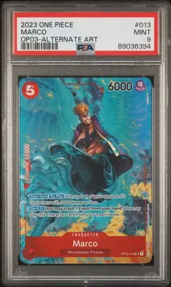 2023 One Piece, Marco OP03 - Alternative Art, #013, PSA 9 MINT - Image 1