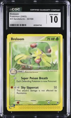 CGC 9.5 Breloom 33/100 EX Sandstorm 2003 Pokemon Card - Image 1