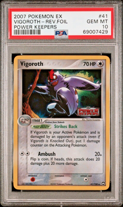 PSA 10 Vigoroth Reverse Holo 41/108 EX Power Keepers 2007 Pokemon Card - Image 1